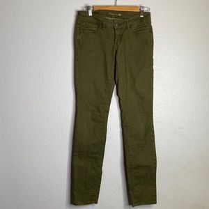 Prana army green womens skinny jeans size 2 or 26